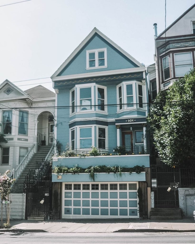 blue house in San Francisco