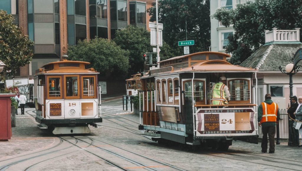 Cable car turnaround in San Francisco