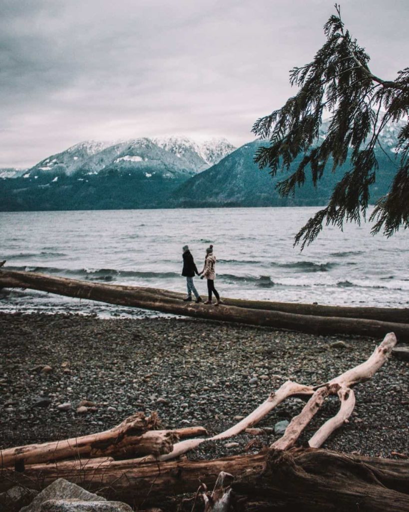 Couple in Porteau Cove during 3 days in Vancouver