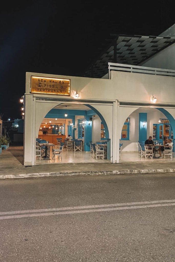 New Malion restaurant in Milos