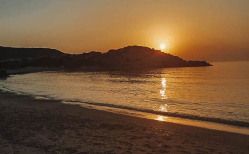 sunset at Livadia beach on Antiparos