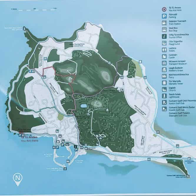 howth cliff walk map