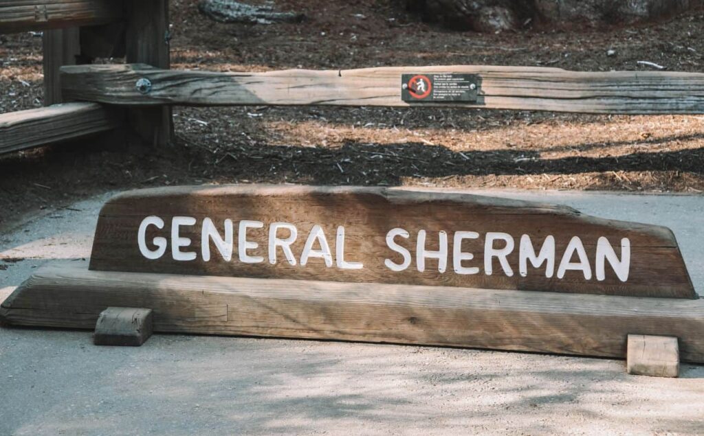 General Sherman Tree sign