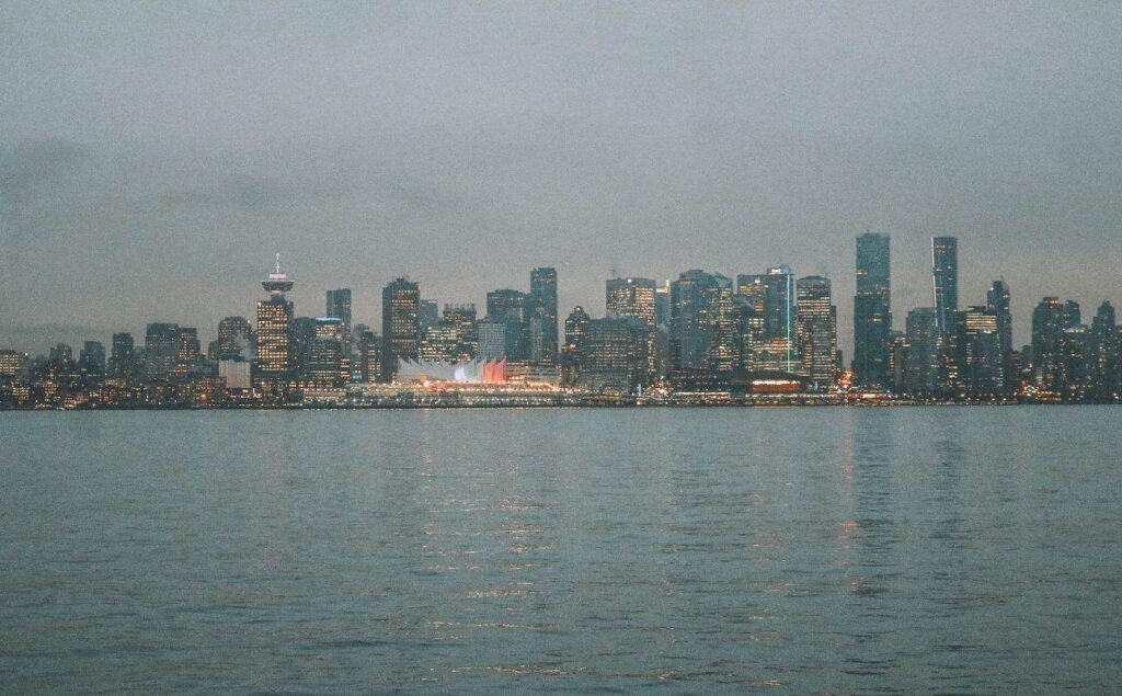 Romantic skyline of Vancouver