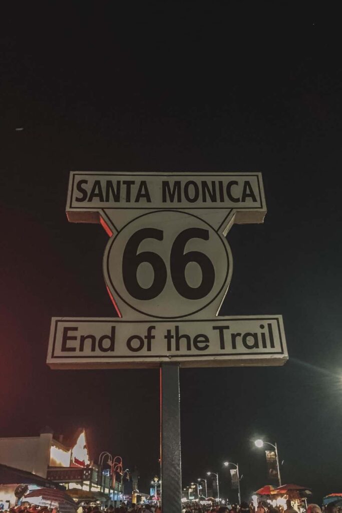 Road 66 sign in Santa Monica