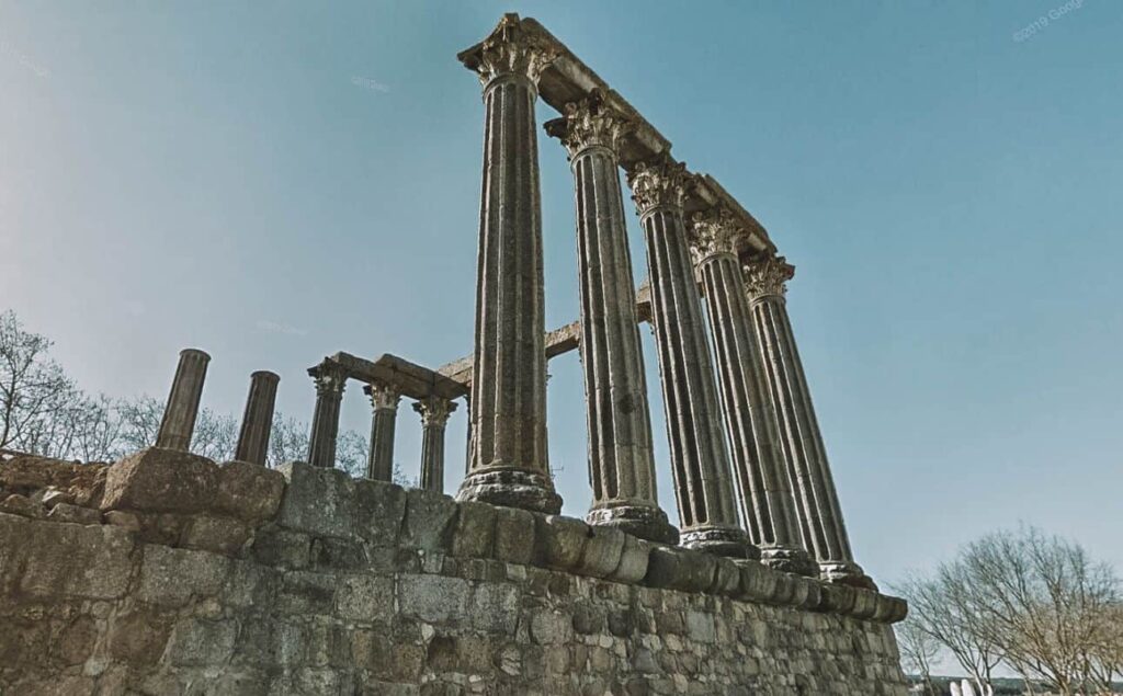 roman temple in Evora, one of portugal historical places