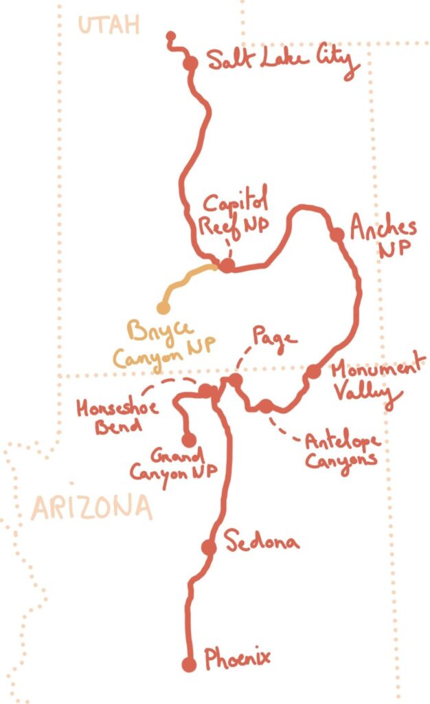 arizona utah border map
