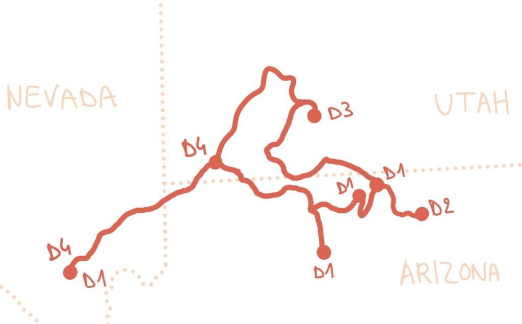 map of arizona and utah