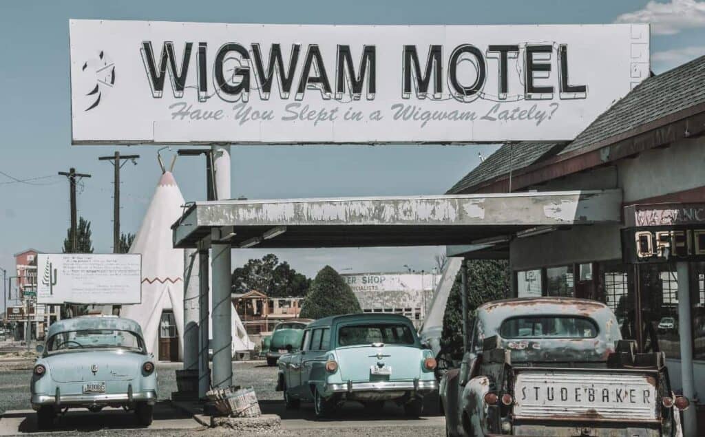Wigwam Motel is one of the most famous Route 66 hotels