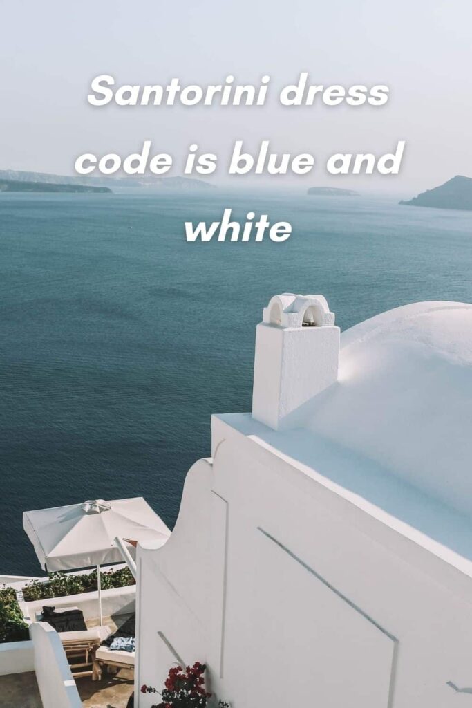 One of the Santorini captions for Instagram about blue and white