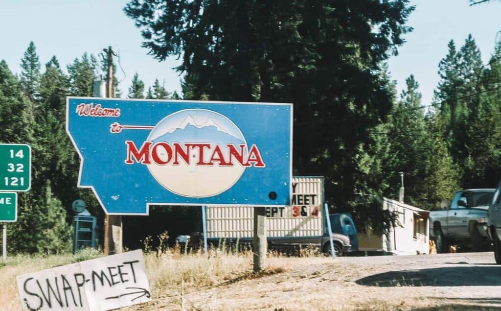 Montana State sign