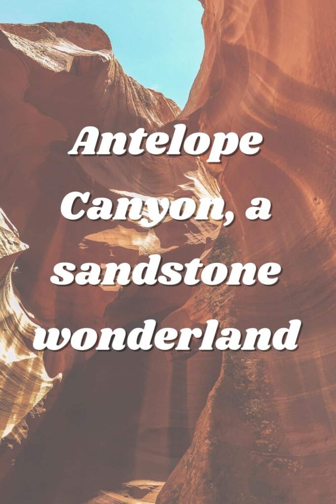 An Instagram caption about Antelope Canyon in Arizona