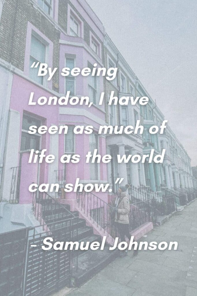 An inspirational London quote