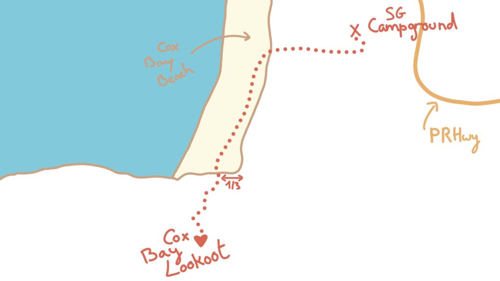 Cox Bay Lookout trail map