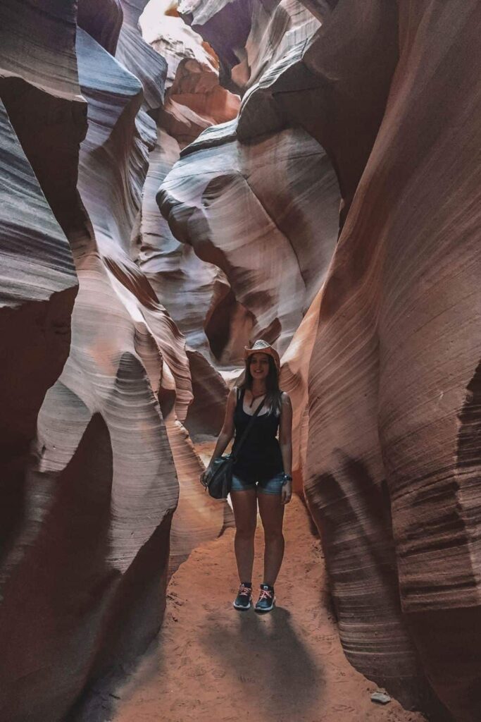 Marie in Antelope Canyon in Arizona