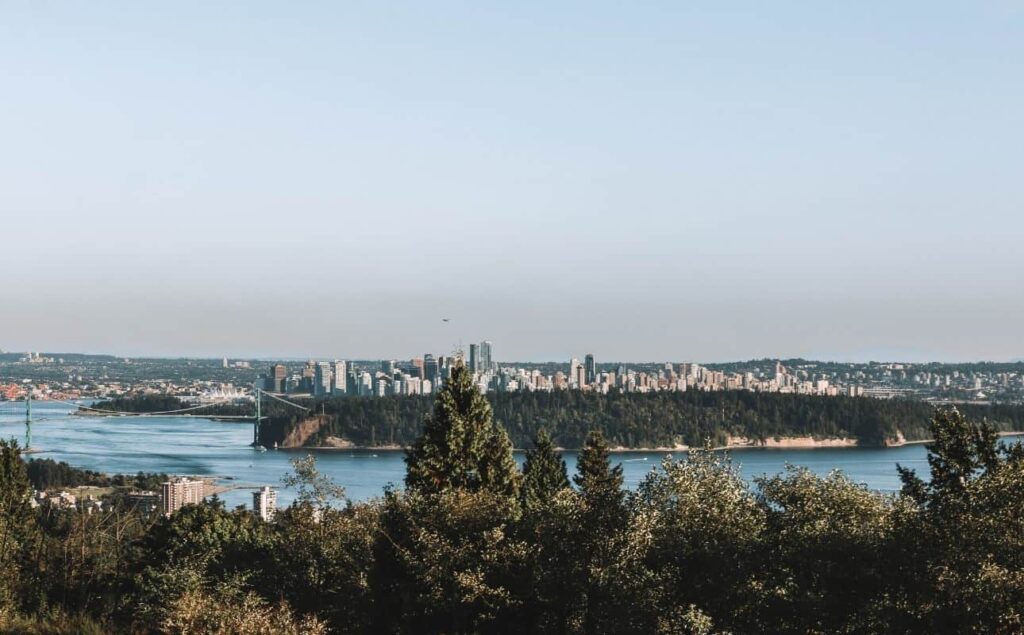 View on Stanley Park and Downtown Vancouver