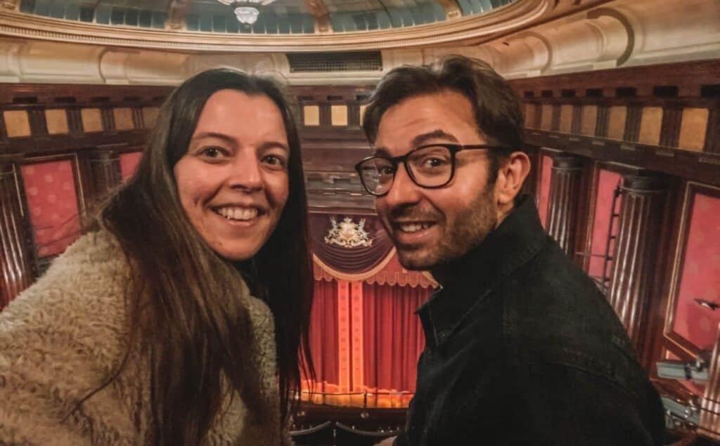 Eric and I at the Mousetrap at St Martin's Theatre in London