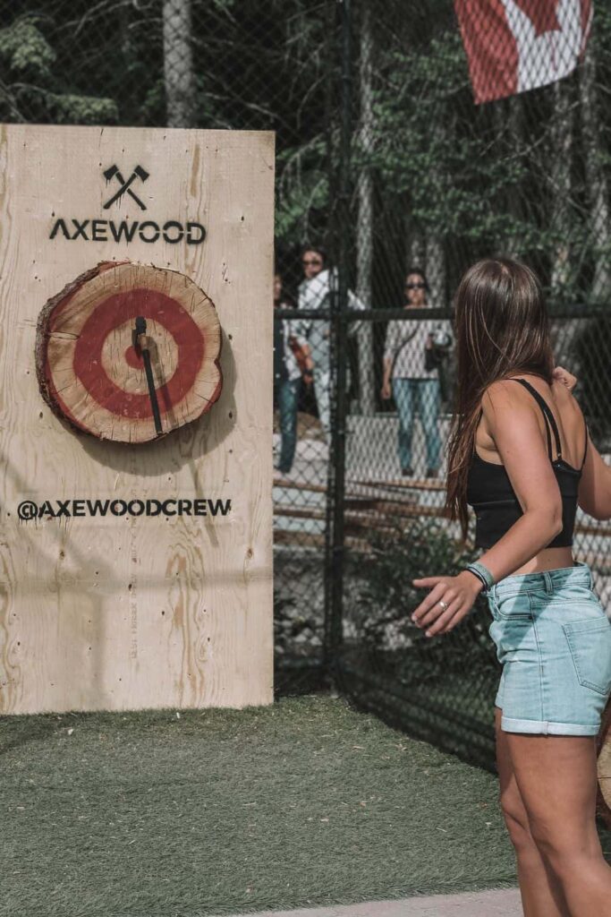 Marie axe throwing on our date