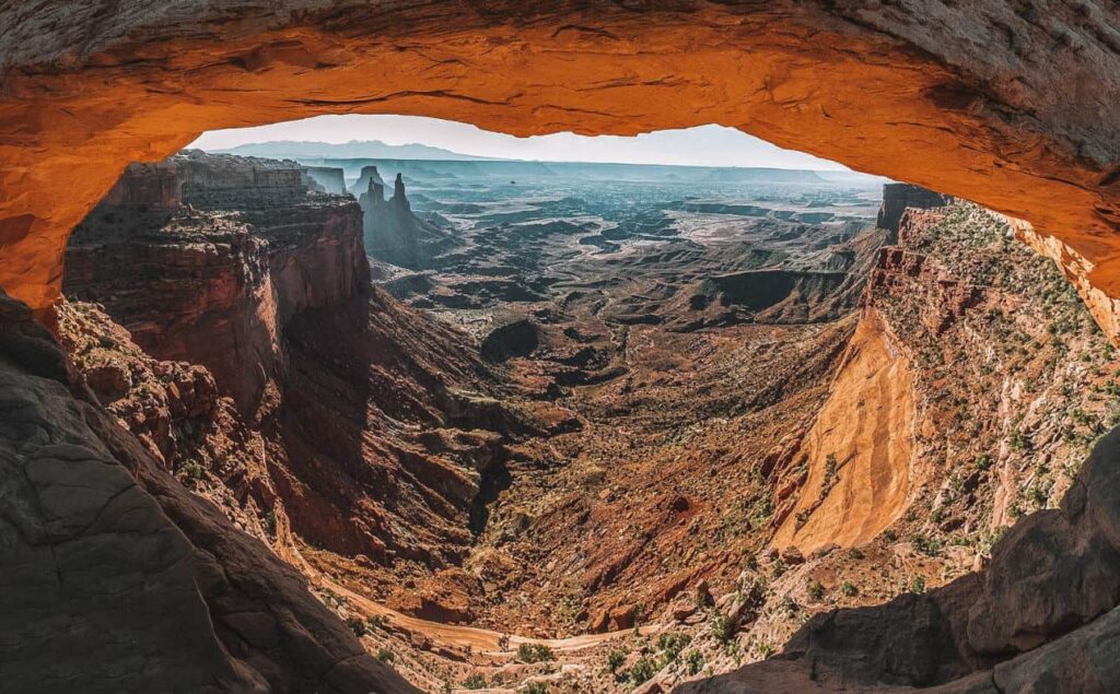 Mesa Arch in Canyonlands National Park, one of the best places for date ideas in Utah