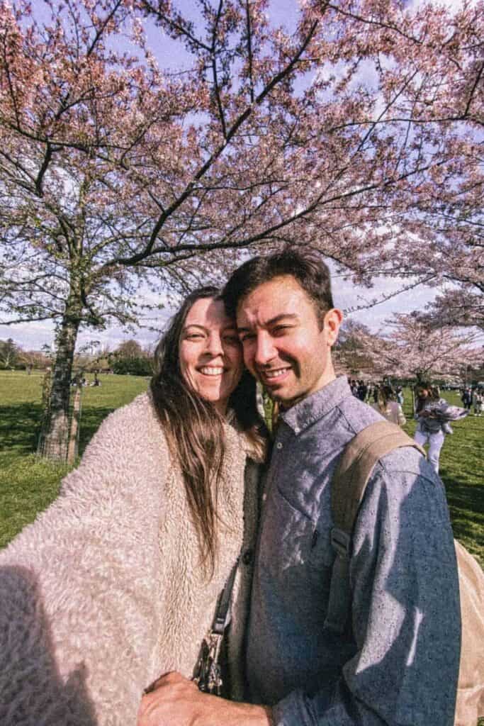 Us at the Cherry Blossoms in London