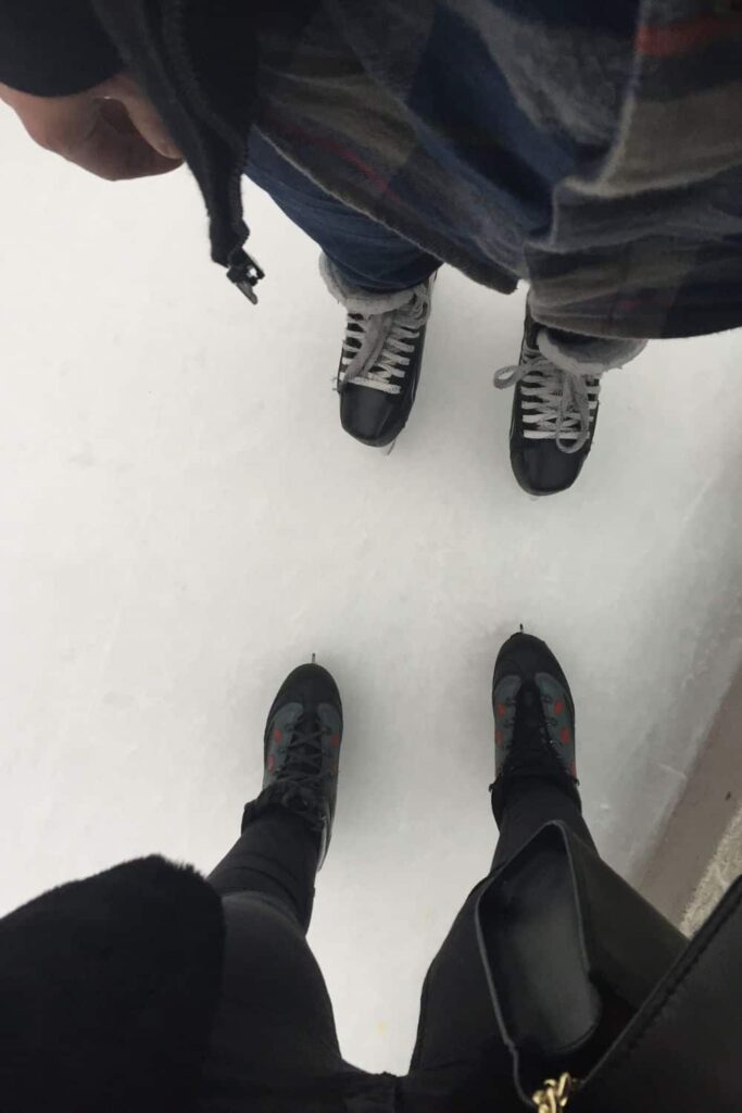 Us on our first ice skating date in Vancouver