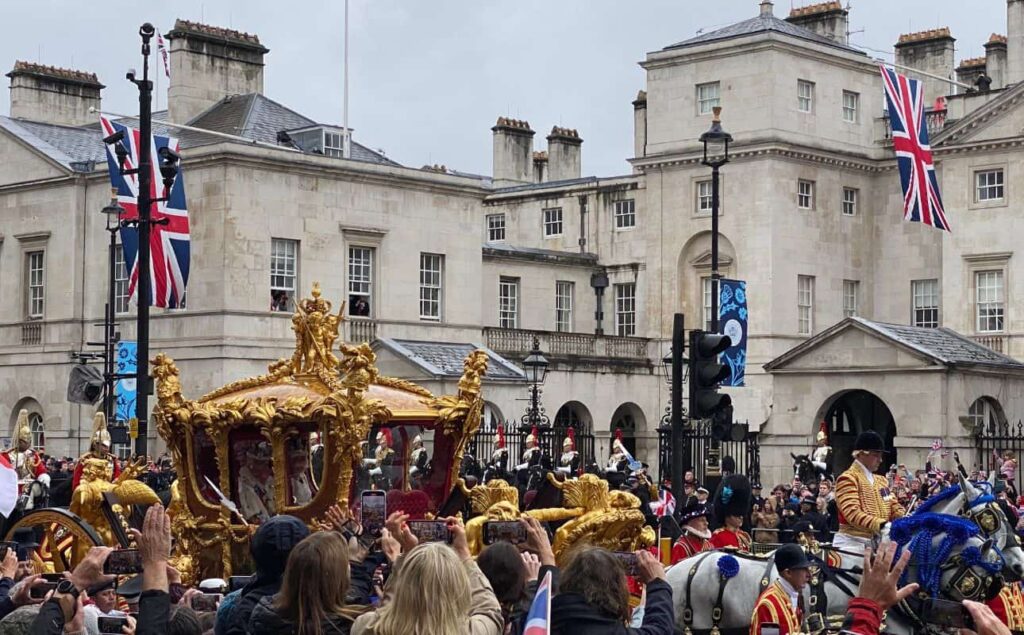 The Royal carriage during the 2023 Coronation of King Charles in London