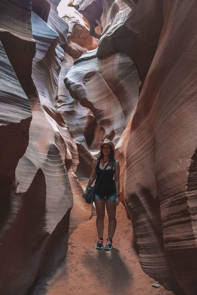 Can you go to Antelope Canyon without a tour? Marie in antelope Canyon