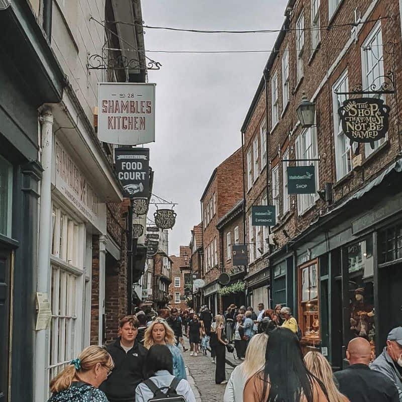 Exploring the Shambles, one of the romantic York date ideas