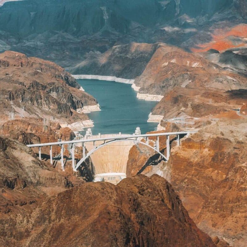 Hoover Dam aerial view from our helicopter tour