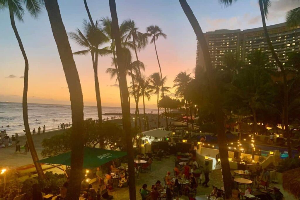 Sunset view from the Hula Grill