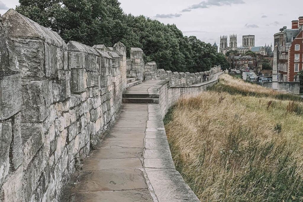 The York's city walls for couples to explore