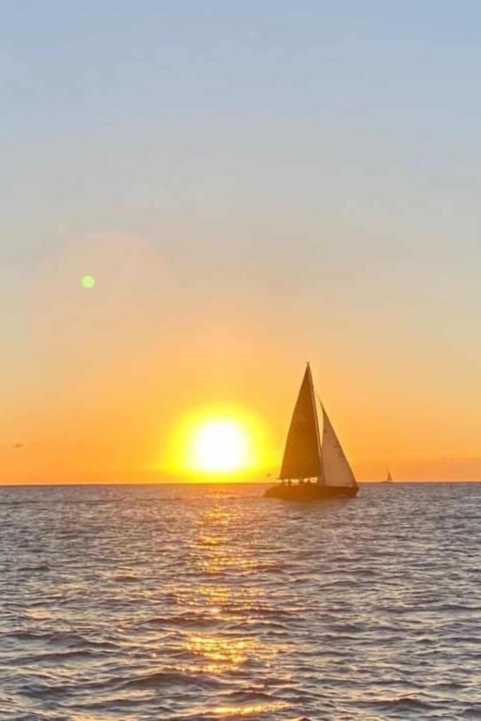 Beautiful Catamaran cruise at sunset