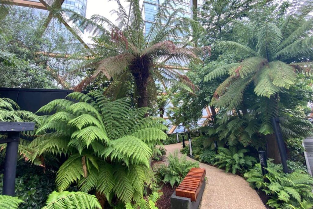Crossrail place's tropical gardens