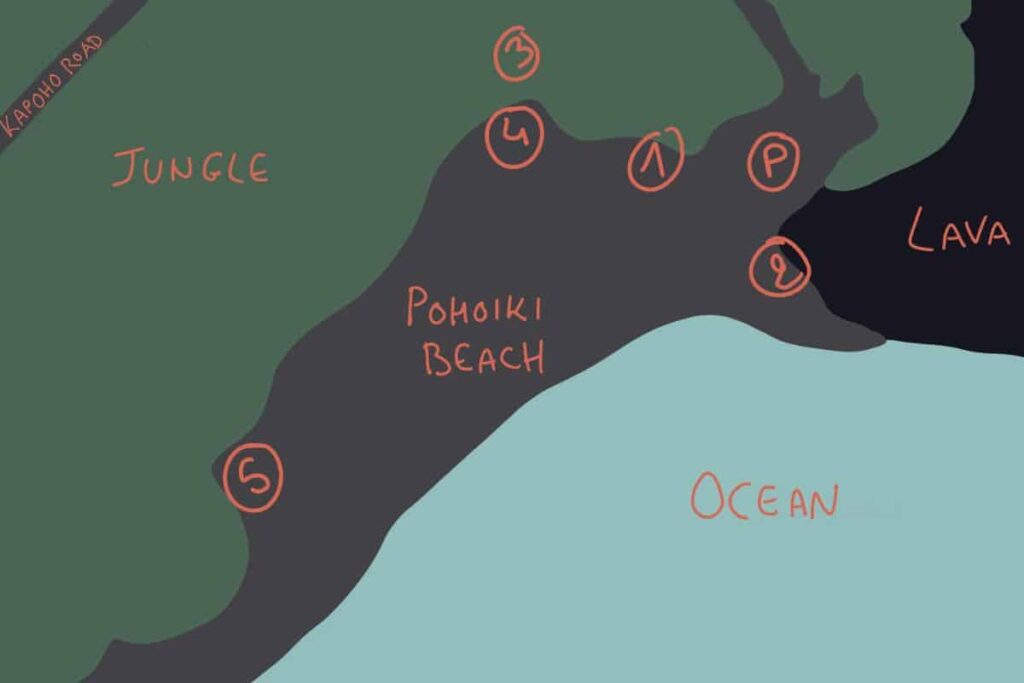 Hot Springs Big Island map