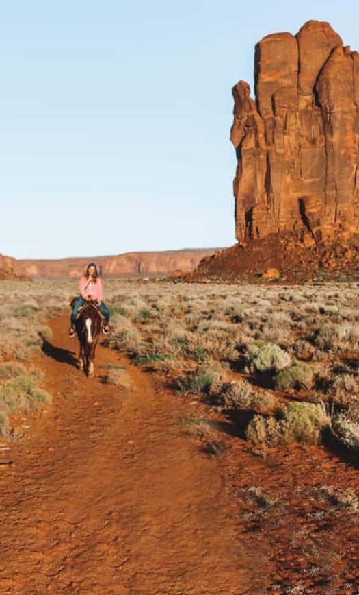 horseback riding in monument valley
