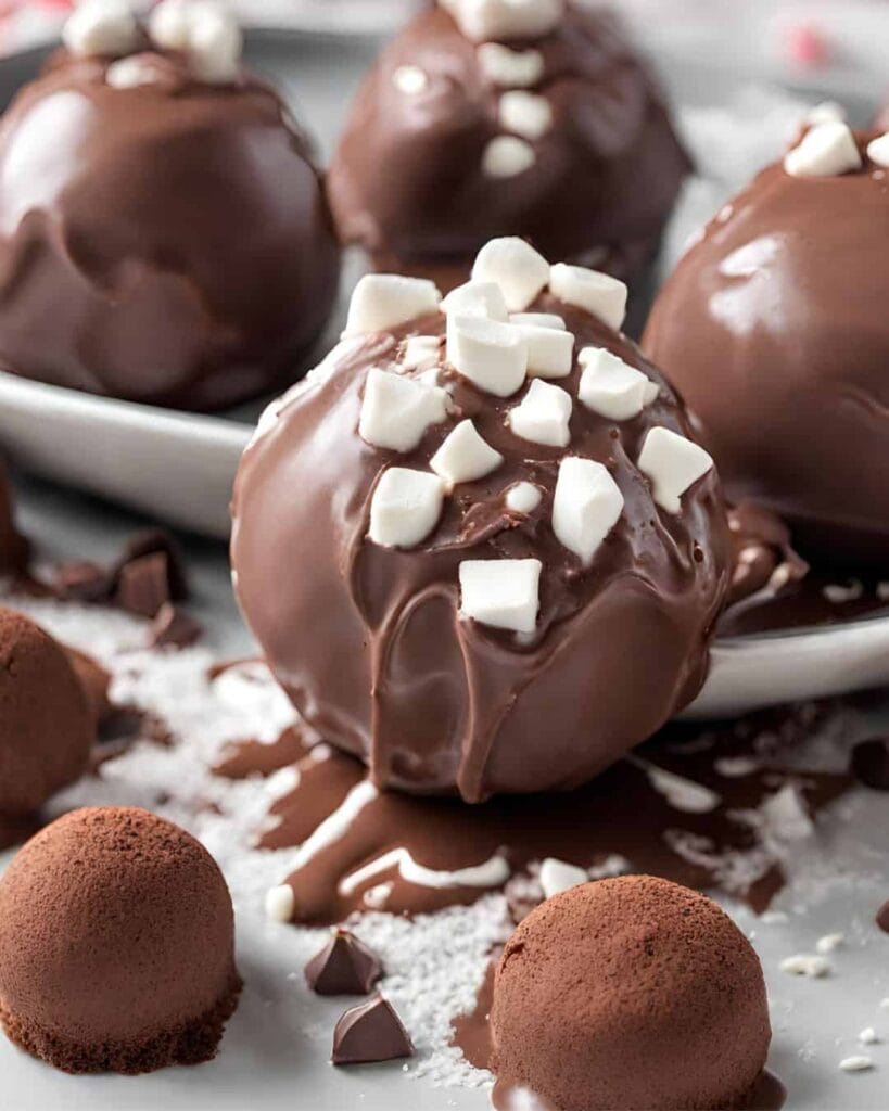 hot cocoa bombs with marshmallows