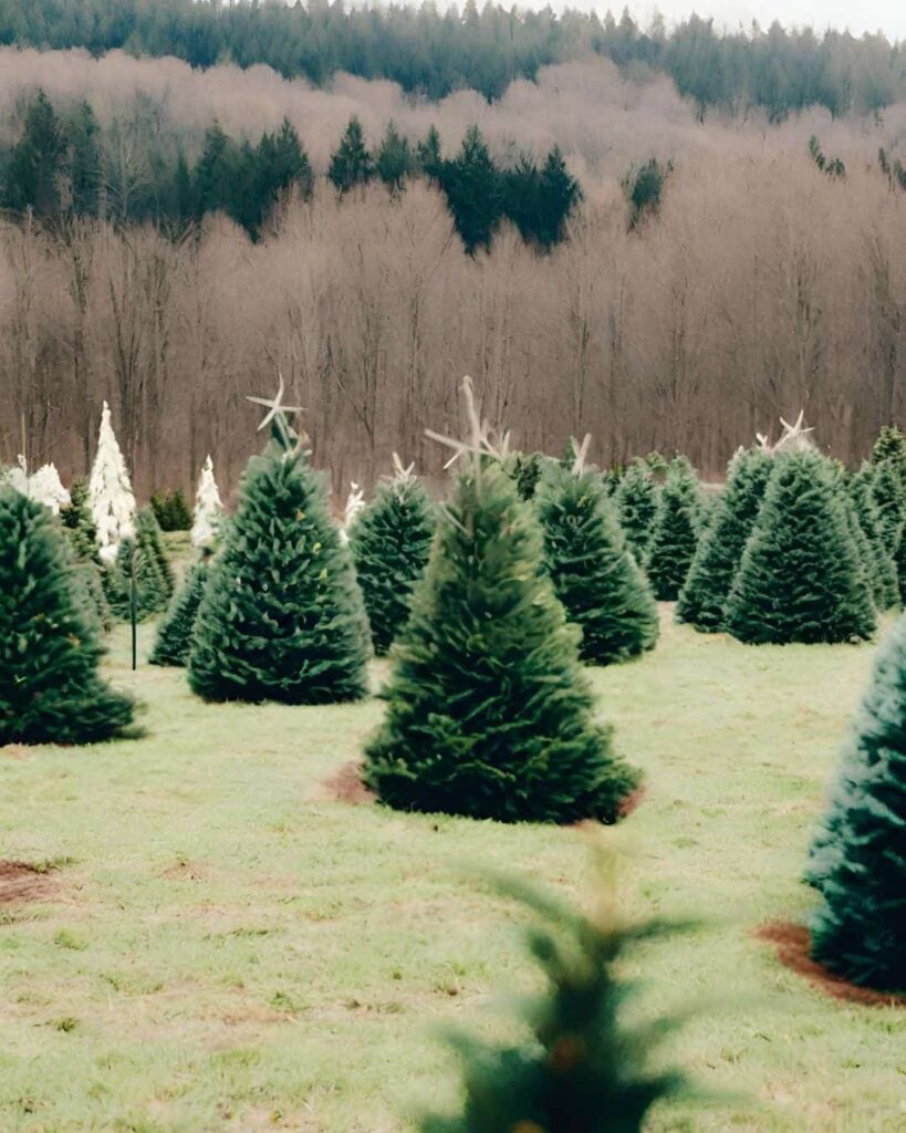 Christmas pine trees