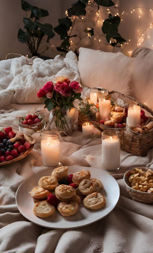 romantic living room picnic