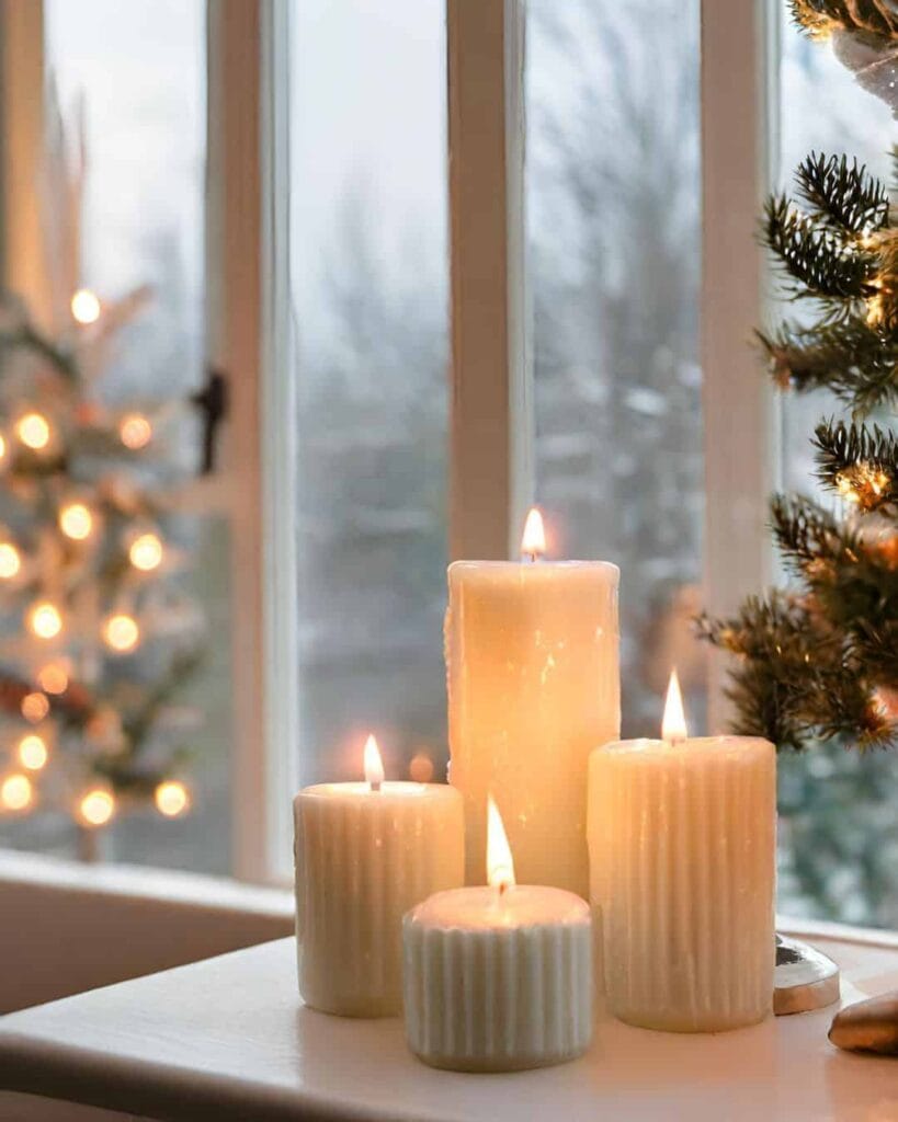 candles by the window