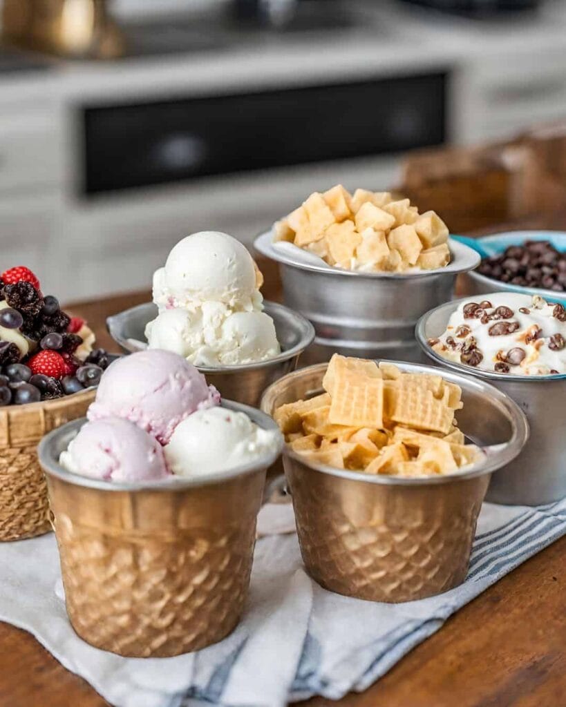 ice cream sundae bar