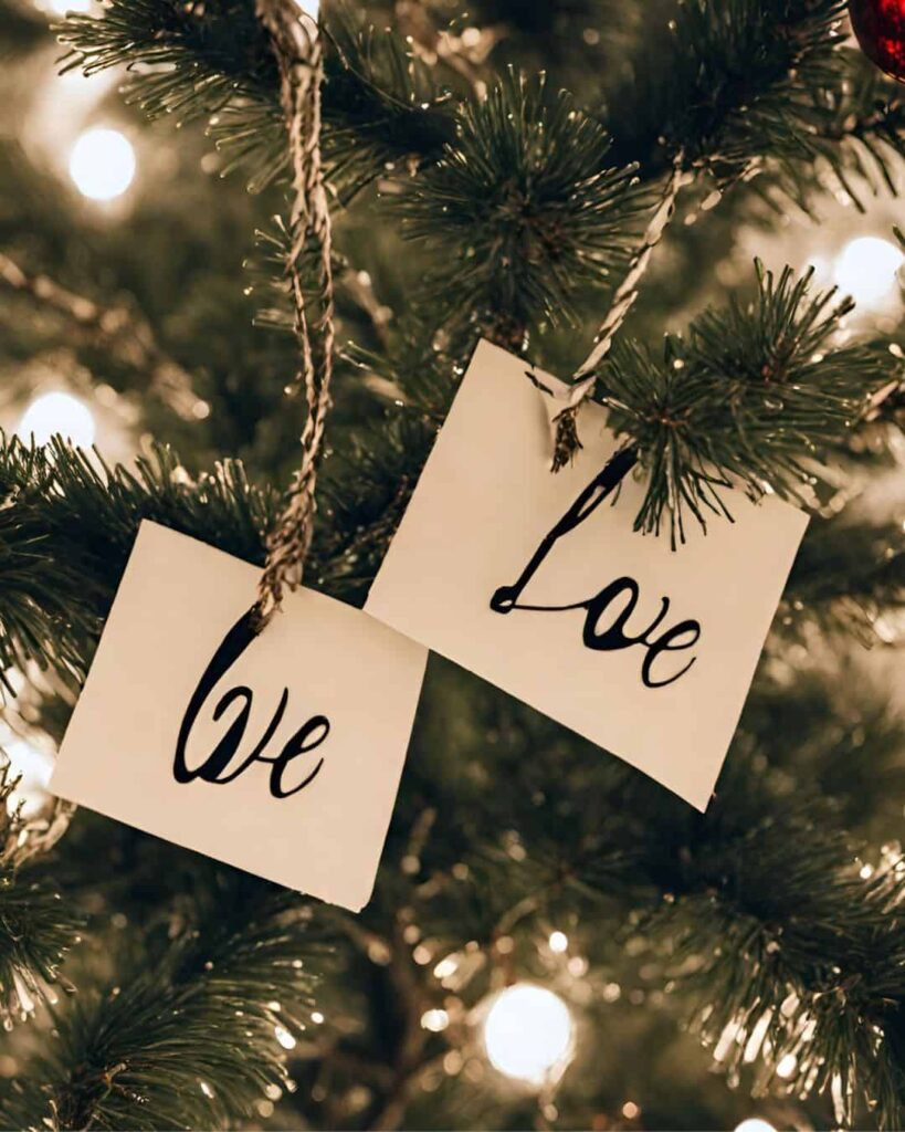 love letters on the Christmas tree