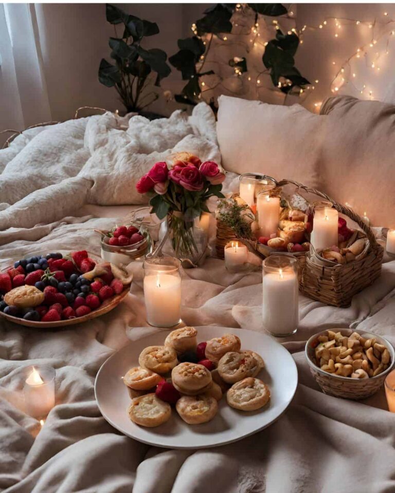 romantic living room picnic for ocuples