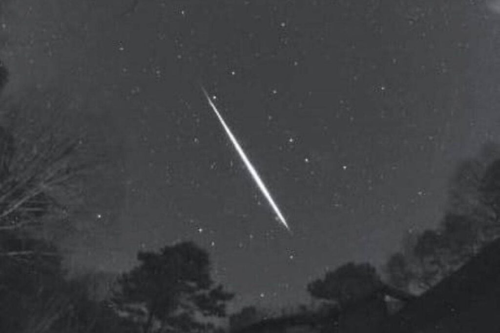 Geminids meteor shower photo taken by Delta College Planetarium