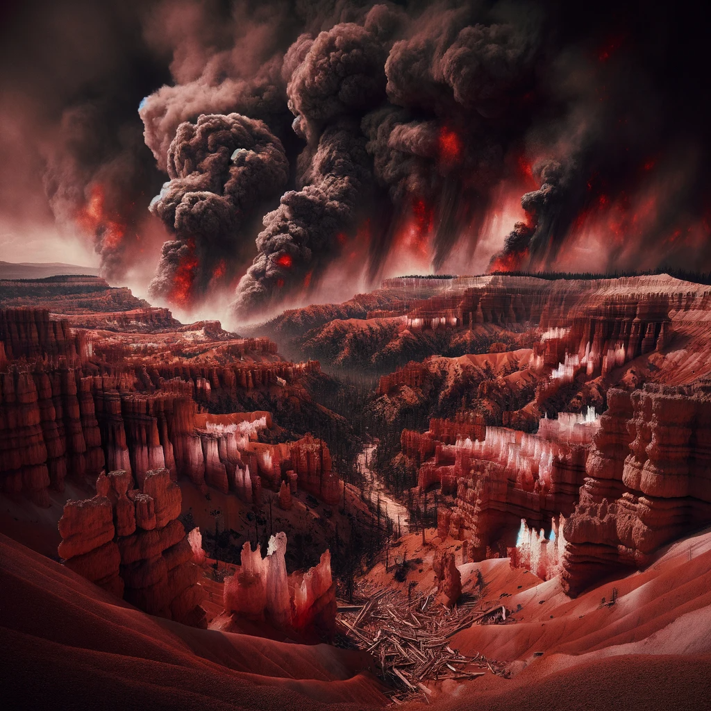 Bryce Canyon apocalypse according to AI