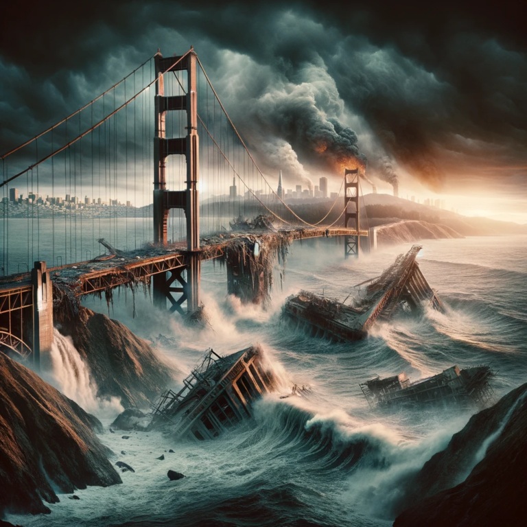 Golden Gate Bridge apocalypse according to AI
