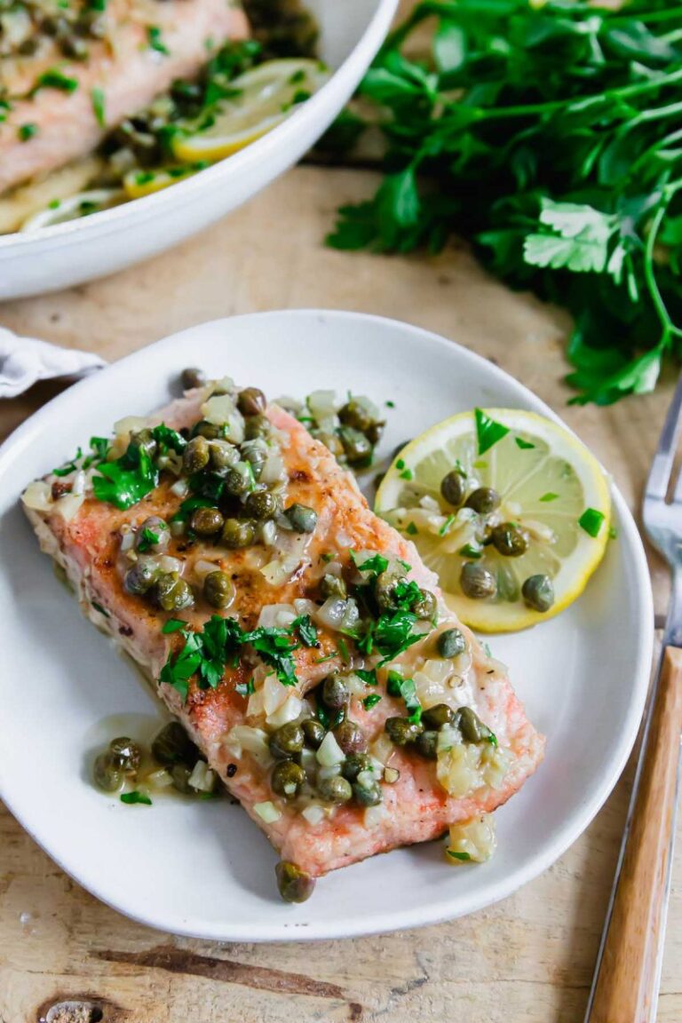 Quick and Easy Salmon Piccata (Under 30 Minutes) For your Date Night at Home