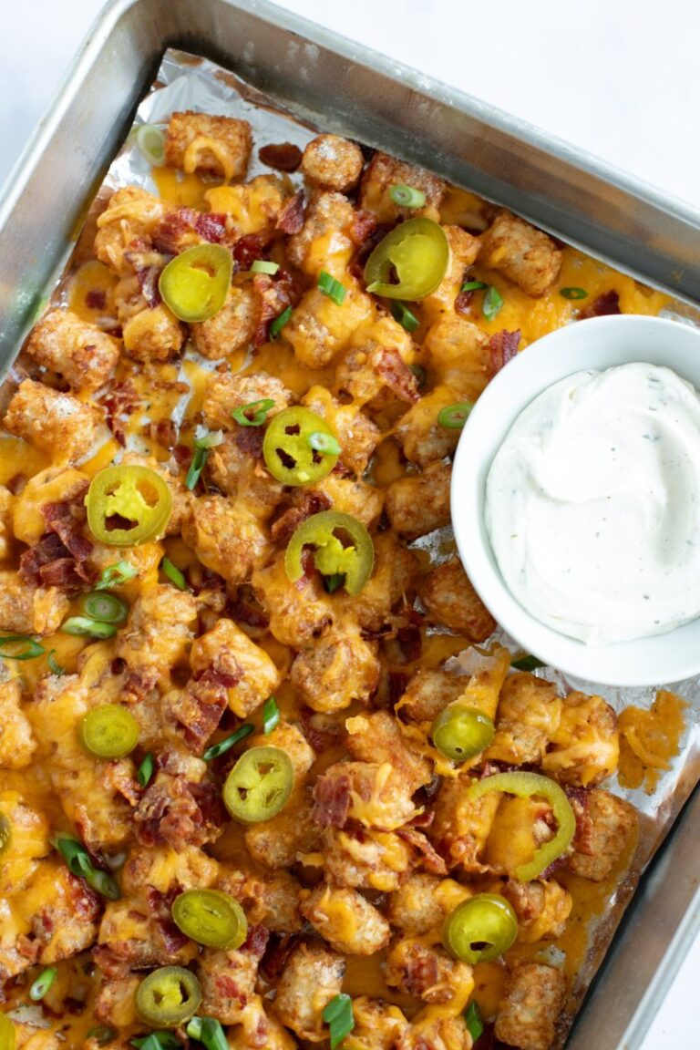 loaded tater tots recipe with dip