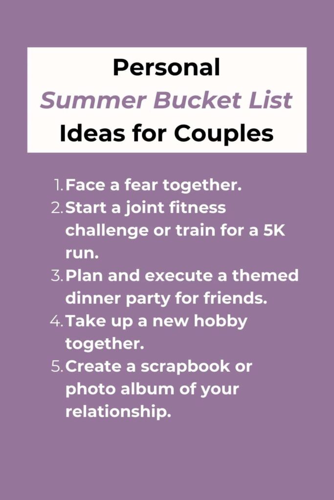 personal summer bucket list ideas for couples