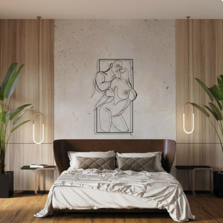 Example of couple silhouette to decorate your couple's bedroom