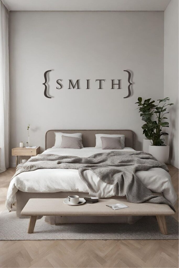 Idea for last name above the bed